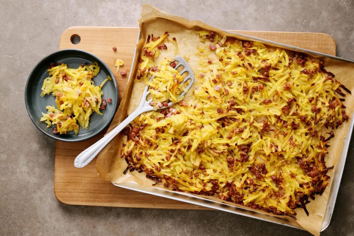 Plain in Pigna. Das fertige Gericht schön angerichtet und fotografiert aus Vogelperspektive (Food Fotografie). Serviervorschlag, Original Tiptopf Rezept, aus dem bekanntesten Kochbuch der Schweiz